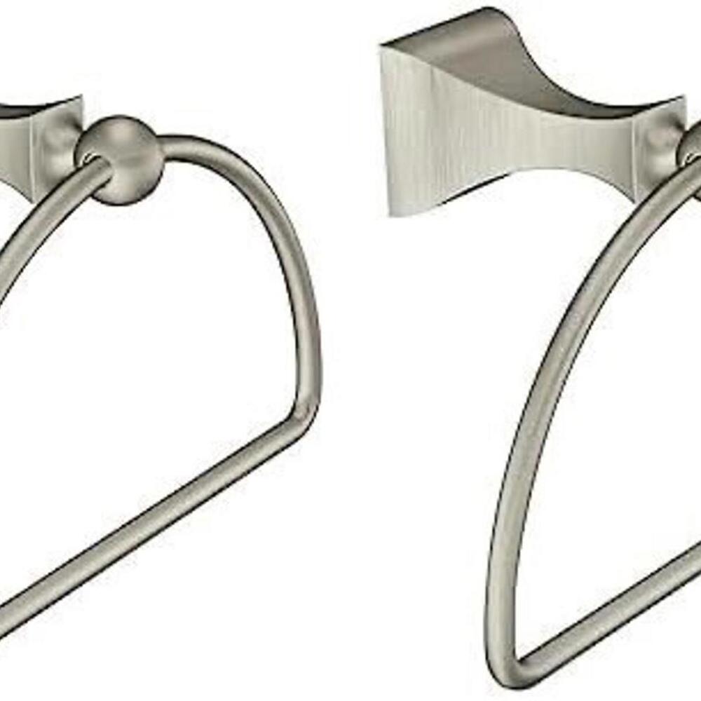 New Lot of Two Moen Retreat Collection Towel Ring DN8386BN